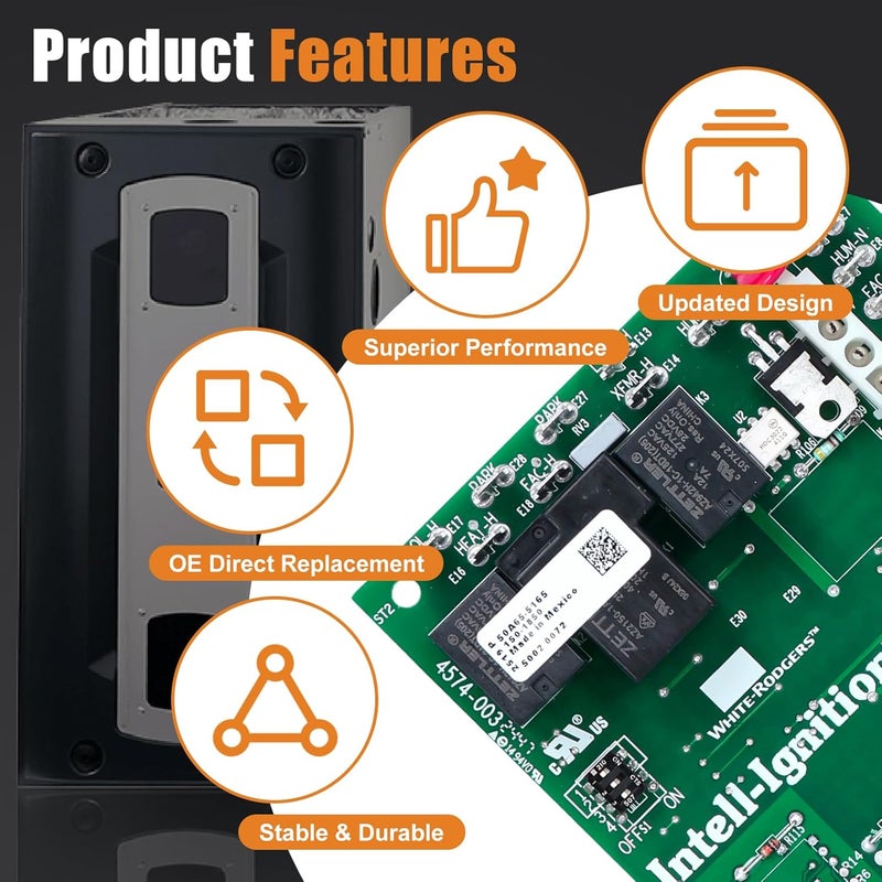Looptek 50A65-5165 Furnace Control Circuit Board Compatible with Trane, White-Rodgers and American Standard Furnaces, Replaces 50A65-475, 50A65-474, 50A65-476, CNT05164, D341213P01, HSI Ignition Control Board - Image 3